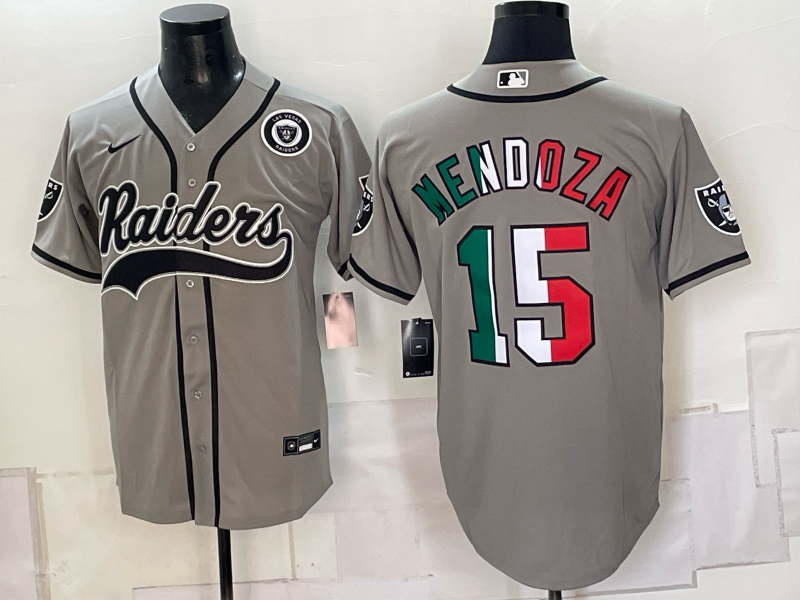 Men 2026 Oakland Raiders #15 Mendoza black Nike Limited NFL Jersey 093004